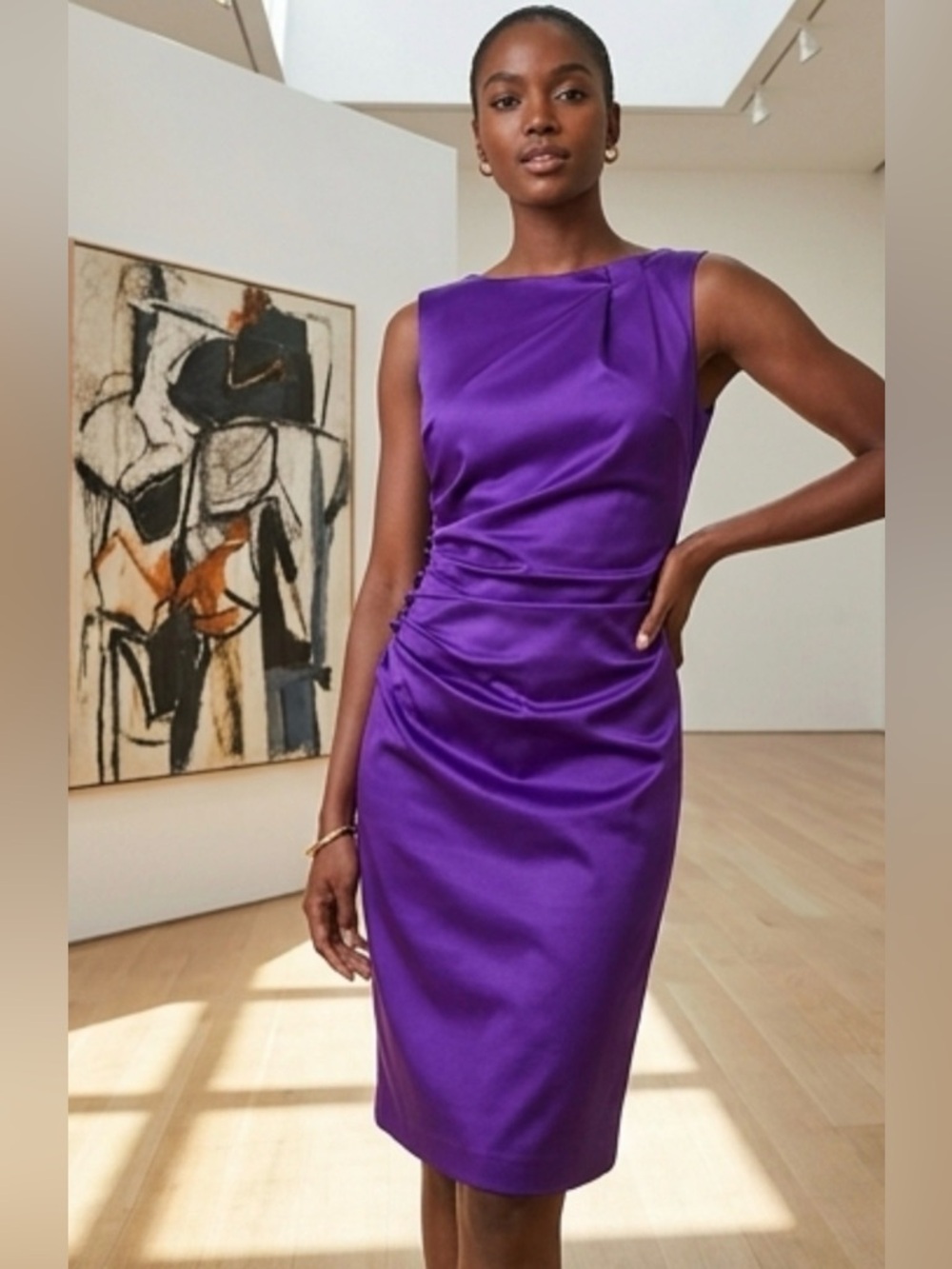 New Christian Dior Purple Dress. Made In Italy.